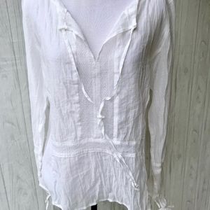 Sheer Peasant/Boho Top - Hennes Size 44